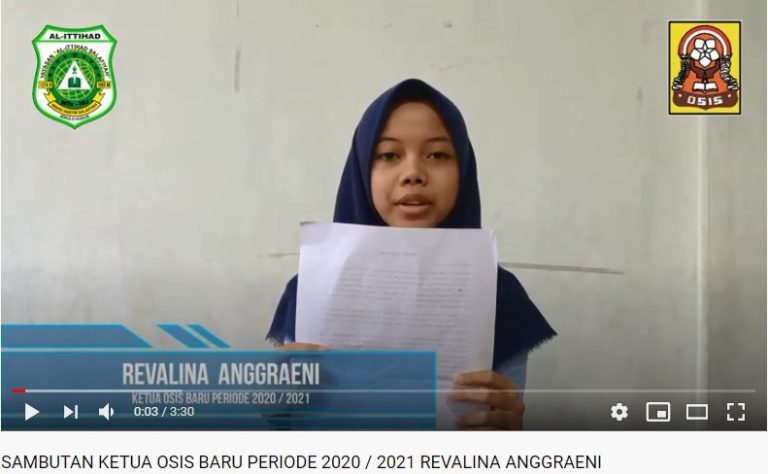 SAMBUTAN KETUA OSIS BARU PERIODE 2020/2021 MTs NU Wahisa SAMBUTAN KETUA OSIS BARU PERIODE 2020/2021 MTs NU Wahisa